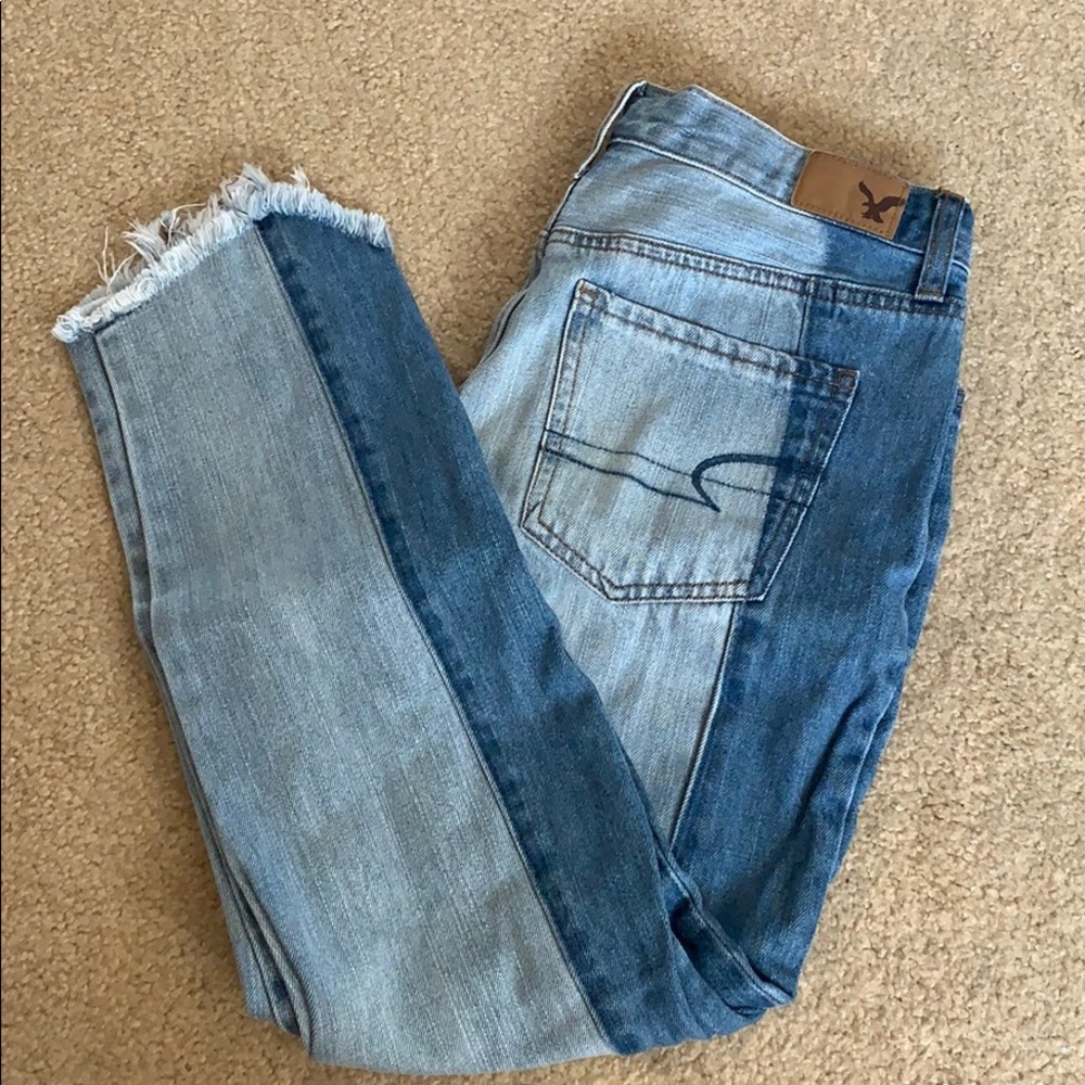 Color block American Eagle Straight Leg Jeans